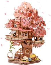 DIY Miniature House Kits Sakura Tree House 12" 3D Wooden Puzzles