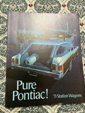 Brochure vente voiture concessionnaire voiture wagons gare Pontiac 1971