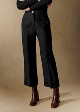 Sezane Women’s Damon Trousers Black Size Us4/FR36 NWT