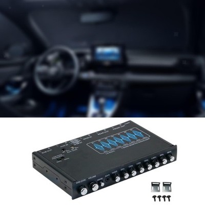 7 Band Auto Audio Equalizer Schwarz Intelligente Lärm Reduzieren Metall DSP