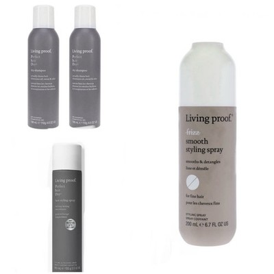 Living Proof~Perfect Hair Day~2 Dry Shampoo, Heat Styling Spray, Frizz Spray