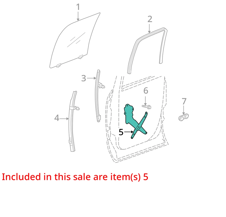 CHRYSLER REAR DOOR WINDOW REGULATOR 55276116AD NEW OEM 55276116AD - Image 2 of 3