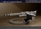 MG3 (MG 3) Machine Gun on Leopard Tank Mount - 1/18, 1/16 resin model