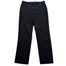 Axist Mens 36x34 Black Dress Pants Flat Front Easy Care No Iron
