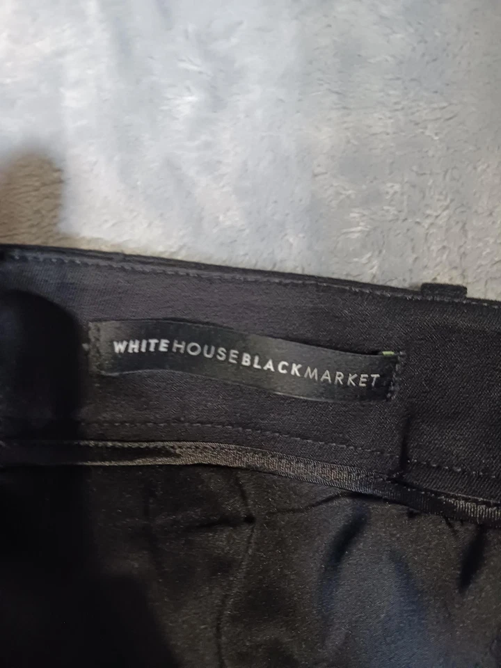 白宫黑色市场短裤女式 8 黑色百慕大高级双弹力办公室 — 第 3/4 张图片