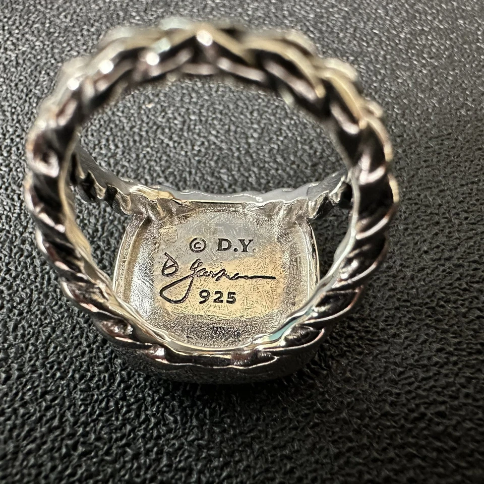 DAVID YURMAN SS ALBION FULL PAVE DIAMOND DOME RING SZ US 7 - Image 2 of 4