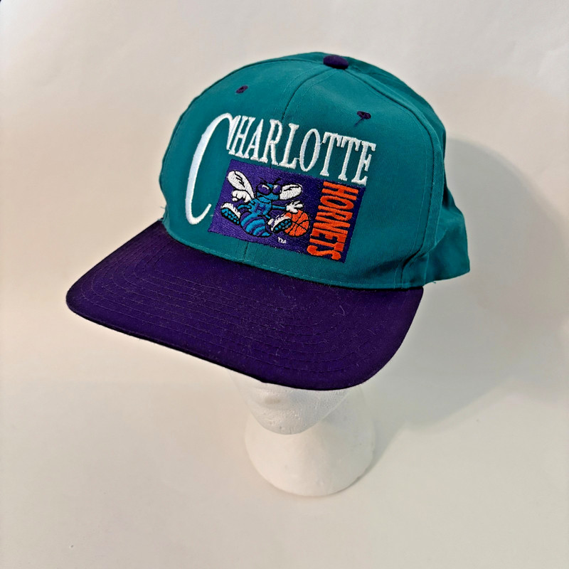Charlotte Hornets Drew Pearson Embroidered Snapback VTG NBA One Size