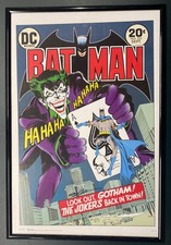 Neal Adams Batman #251 Poster - Signed by Neal Adams W/ Batman Head Sketch !!!