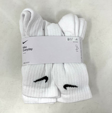 Nike Everyday Comfort Kids Cushioned Dri-FIT Crew Socks White Size 5y-7y Medium