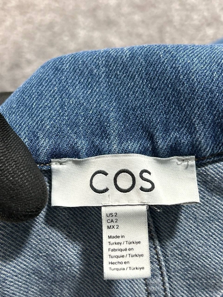 Camisa suéter Cos para mujer 2 azul mezcla de algodón Foto 3 de 4