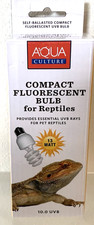 Aqua Culture Compact Fluorescent Bulb For Reptiles Provides UVB Rays 13 Watt New