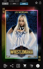 DIGITAL TOPPS WWE SLAM LIV MORGAN RARE WRESTLEMANIA 25