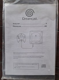 Original Sega Dreamcast English-French Instruction PAL Eur Booklet. Vintage 1999