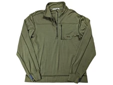 Mountain Khakis Rendezvous 1/4 Zip Men Small Merino Wool Base Layer Green Hiking