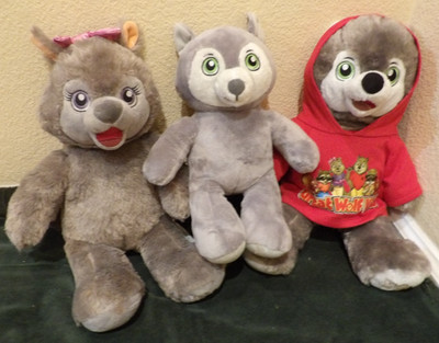 BAB WILEY VIOLET THE WOLF PLUSH LOT 3 BUILD A BEAR THE GREAT WOLF LODGE