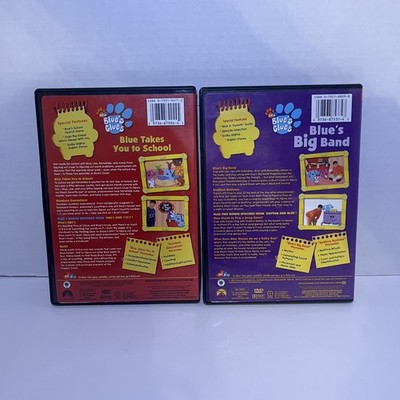 LOT of 2 Blue's Clues 2003 DVDs TAKES YOU TO SCHOOL & BLUES BIG