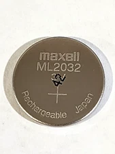 5 pc  ML2032 ML 2032 3v RECHARGEABLE LITHIUM BATTERY MANUFACTURED 02/2024