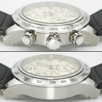 TISSOT V8 Watch Quartz Round Chronograph Date Swiss Black Leather