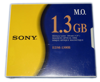 Sony MO EDM-1300B  1.3GB  5.25'' MO DISK Optical Rewritable  #10