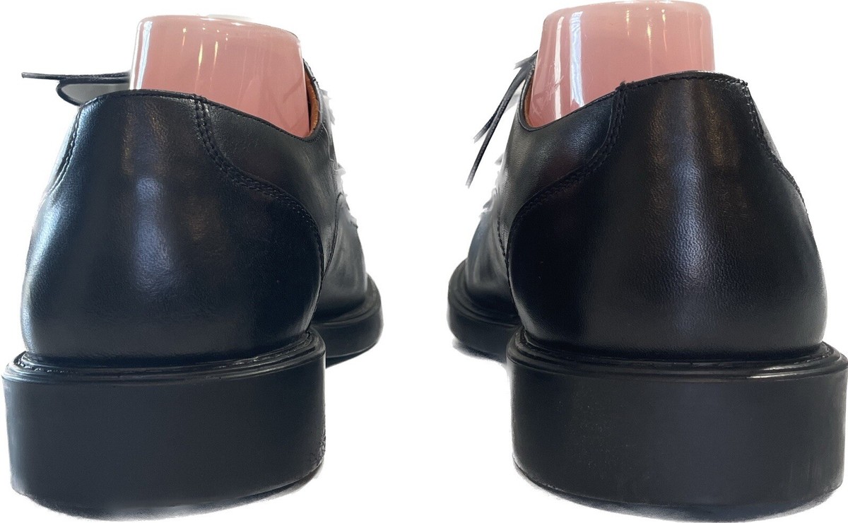 Johnston & Murphy 020-5661 Black Leather Apron Toe Dress Oxfords Mens Size 9.5 Johnston & Murphy 020-5661 Black Leather Apron Toe Dress  main image 3