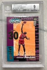 1995-96 COLLECTOR'S CHOICE MICHAEL JORDAN CRASH THE GAME GOLD #C1  BGS 9