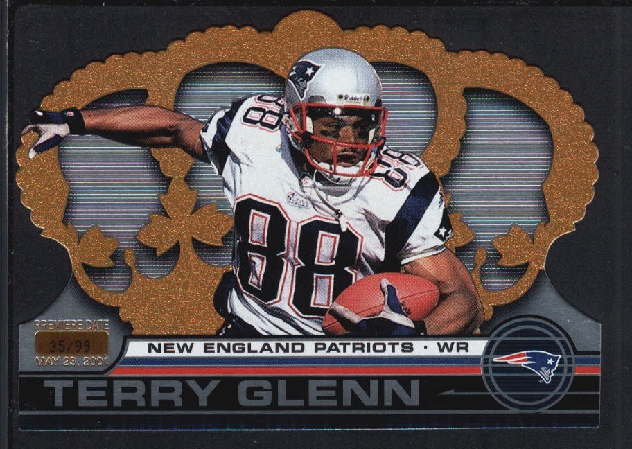 TERRY GLENN 2001 CROWN ROYALE #83 PREMIERE DATE SP #35/99