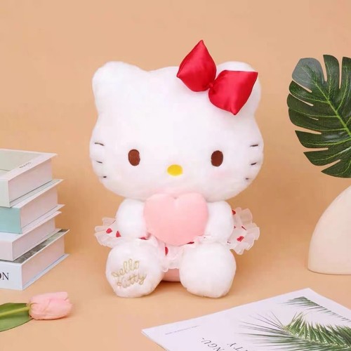 Sanrio Charakter Hello Kitty Pfirsich Herz Kuscheltier Puppe 8 Zoll (klein) - Bild 13 von 13
