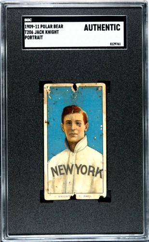 1909 T206 JOHN KNIGHT NNO POOR POLAR BEAR PORTRAIT SGC A NEW YORK HIGHLANDERS