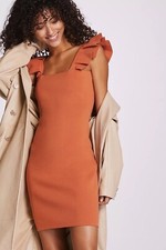 NWT ANTHROPOLOGIE X FLAT WHITE Sz L SQUARENECK SWEATER MIDI DRESS