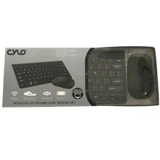 Cylo Wireless Keyboard & Mouse Set - Black -  PC/Mac Compatible New