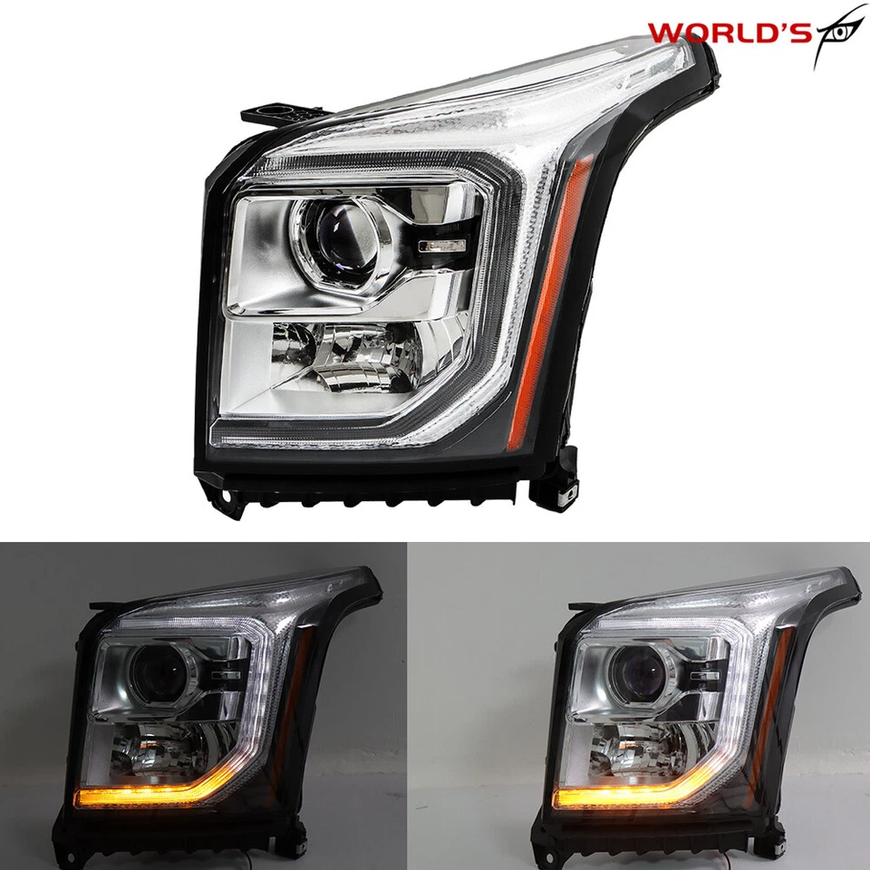 Faros proyectores izquierda+derecha para GMC Yukon XL 2015-2020 HID LED DRL Foto 2 de 4