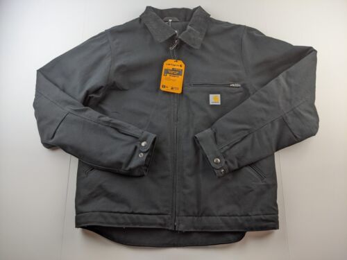 NEU Carhartt Duck Blanket Lined Detroit Jacket Men M Black Coat Full Zip Classic - Bild 3 von 13