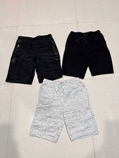 Lot of 3 Boy's Kid's Primark Black  Gray Sweat Shorts Size 12-13