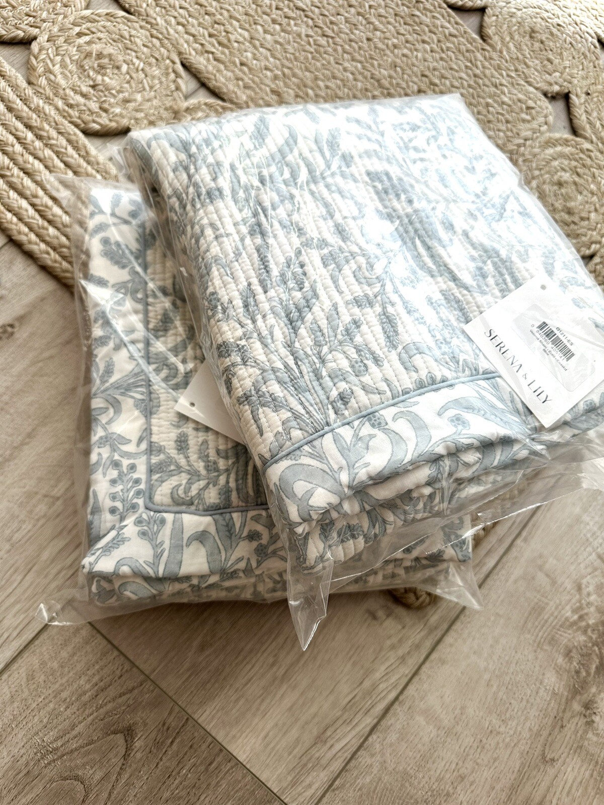 Serena & Lily Verona Euro Shams  Coastal Blue - Set Of 2