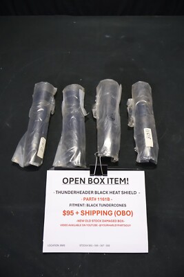 Thunderheader Black Heat Shield 1161B | Fits Black Thundercones | NOS Open Box