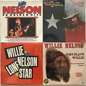 Willie-Nelson-Set-of-4-SEALED-Albums-Vinyl-Record-LP