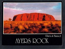 A9921 Australia NT Ayers Rock Uluru Sunset postcard