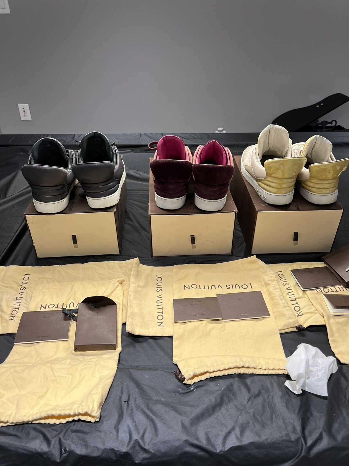 LV KANYE WEST Patchwork, Creme Don, Anthracites. 3 pairs. BEST PRICE on ebay!!! image 2