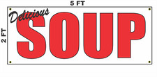 Soup Banner Sign NEW 2x5