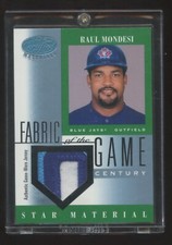 2001 LEAF CERTIFIED RAUL MONDESI CENTURY GAME WORN PATCH LOGO #ED 04/21 RARE WOW