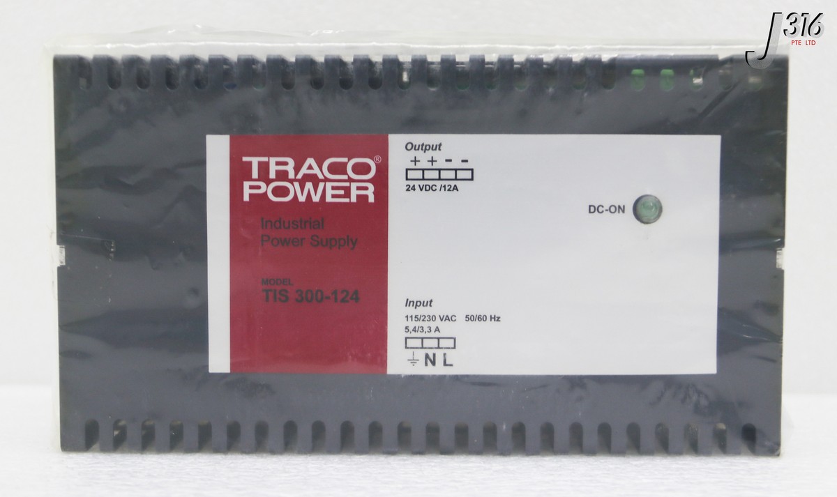 テスト 35445 TRACO POWER INDUSTRIAL POWER SUPPLY, 24VDC 12A (NEW) TIS 300
