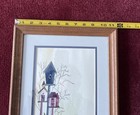Original Watercolor, bird house 19.5”x11.5” framed, matted & signed Local Artist — photo 3