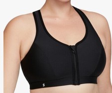 BRAND NEW GLAMORISE CROSS-BACK SPORT BRA BLACK - WIRELESS - 46B