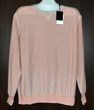 Raffi Coral Gray Italy Design Long Sleeve Cotton Men's Sweater Size XL NEW