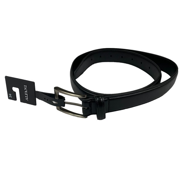 Alfani Men's Black Leather Harness Buckle Casual Dress Belt Size 36 for