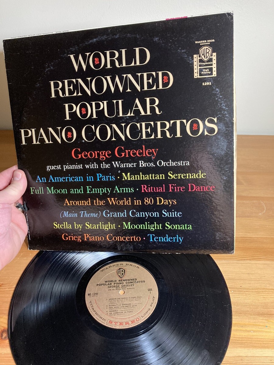 George Greeley World Renowned Popular Piano Concertos Vinyl Record