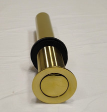 Extended Press Pop-Up Bathroom Drain No Overflow Polished Brass SH439072PB