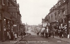 CHESTER LE STREET, COUNTY DURHAM. FRONT STREET #2 REAL PHOTO POSTCARD