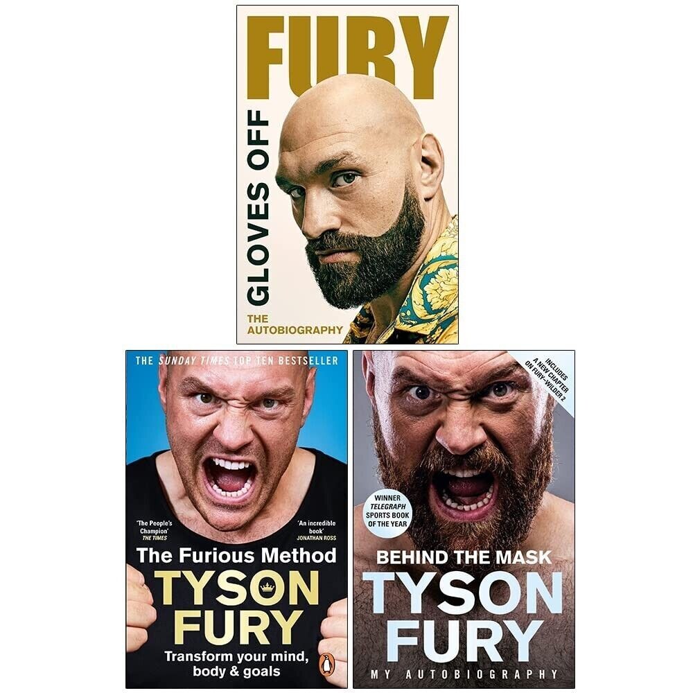 Tyson Fury Collection 3 Books Set Gloves Off, Furious Method,Behind the Mask