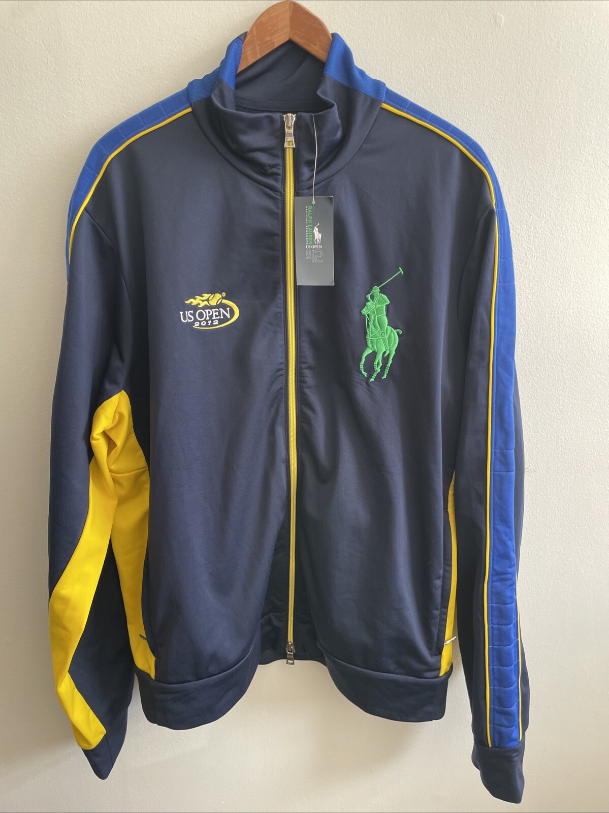 Polo Ralph Lauren Track Jacket US Open Tennis 2012 CL Custom Fit Big Pony NUOVO
